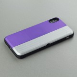 Hülle iPhone Xs Max - Secret card silber - Violett