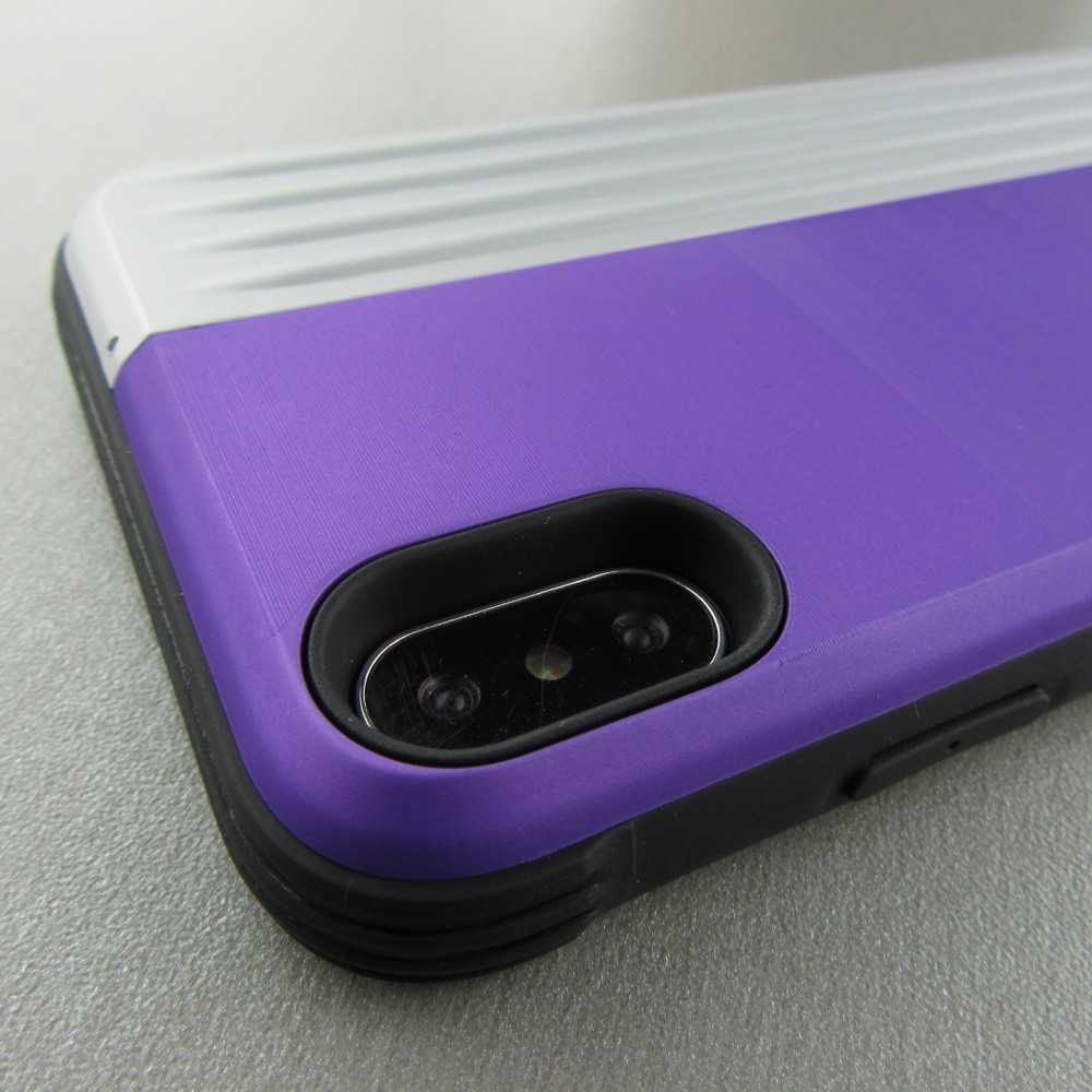 Hülle iPhone Xs Max - Secret card silber - Violett