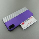 Hülle iPhone Xs Max - Secret card silber - Violett