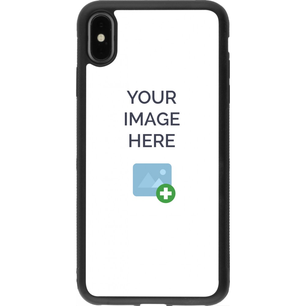 Coque personnalisée en Silicone rigide noir - iPhone Xs Max