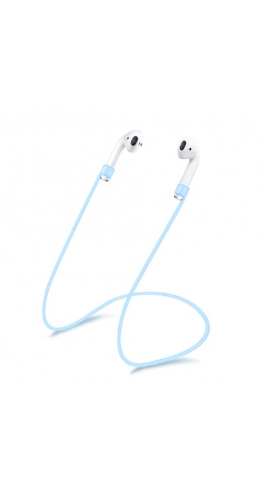 Lanière d'écouteur anti-perte en silicone - Bleu clair - AirPods 1 / 2 / Pro