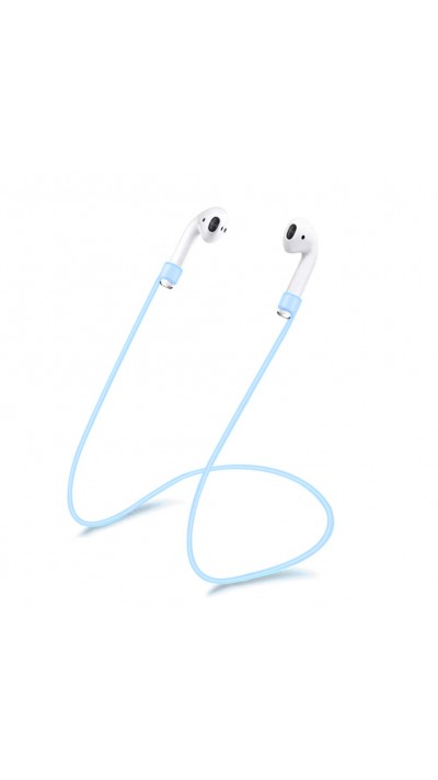 Lanière d'écouteur anti-perte en silicone - Bleu clair - AirPods 1 / 2 / Pro