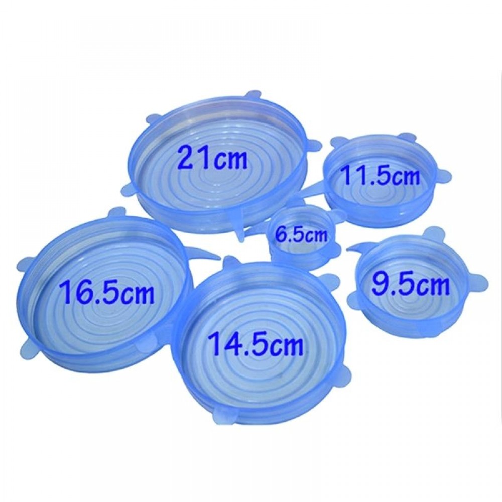 Set von elastischen Silikon Abdeckungen zum frischhalten von Essen/Gemüse/Obst - 6 Grössen