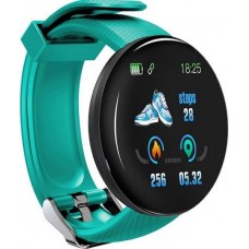 D18 Smart Watch Fitness Tracker Color Touch Screen IP65 inkl. Phone App - Grün