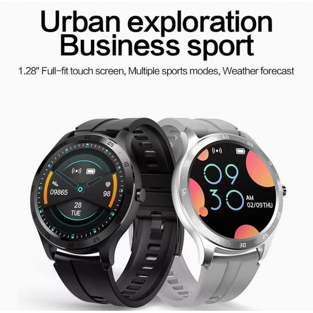 Da Fit S20A - Montre connectée avec écran tactile IP67 et programmes de sport / fitness - Gris