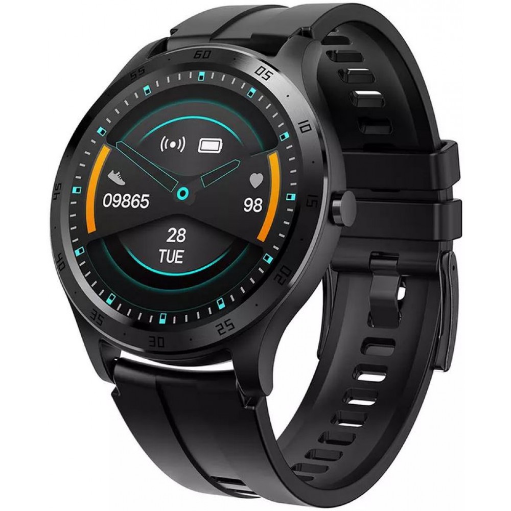 Da Fit S20A - Montre connectée avec écran tactile IP67 et programmes de sport / fitness - Noir