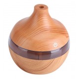 Diffuseur humidificateur Wooden Look bois design 300ml avec lumière LED - Brun clair