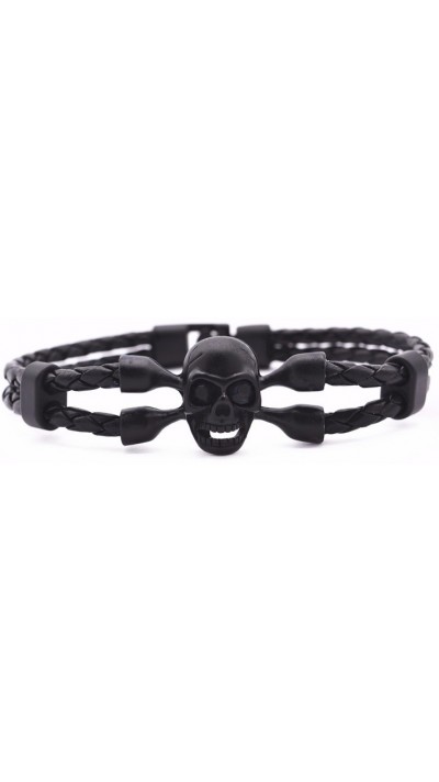 Double Bracelet Skull Black