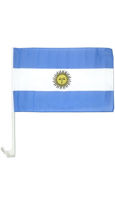 National Fan Flagge für Autoscheibe inkl. Klammefür Befestigung - 30 x 45 cm - Argentinien