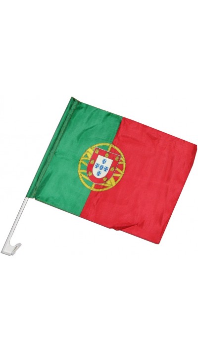 National Fan Flagge für Autoscheibe inkl. Klammefür Befestigung - 30 x 45 cm - Portugal