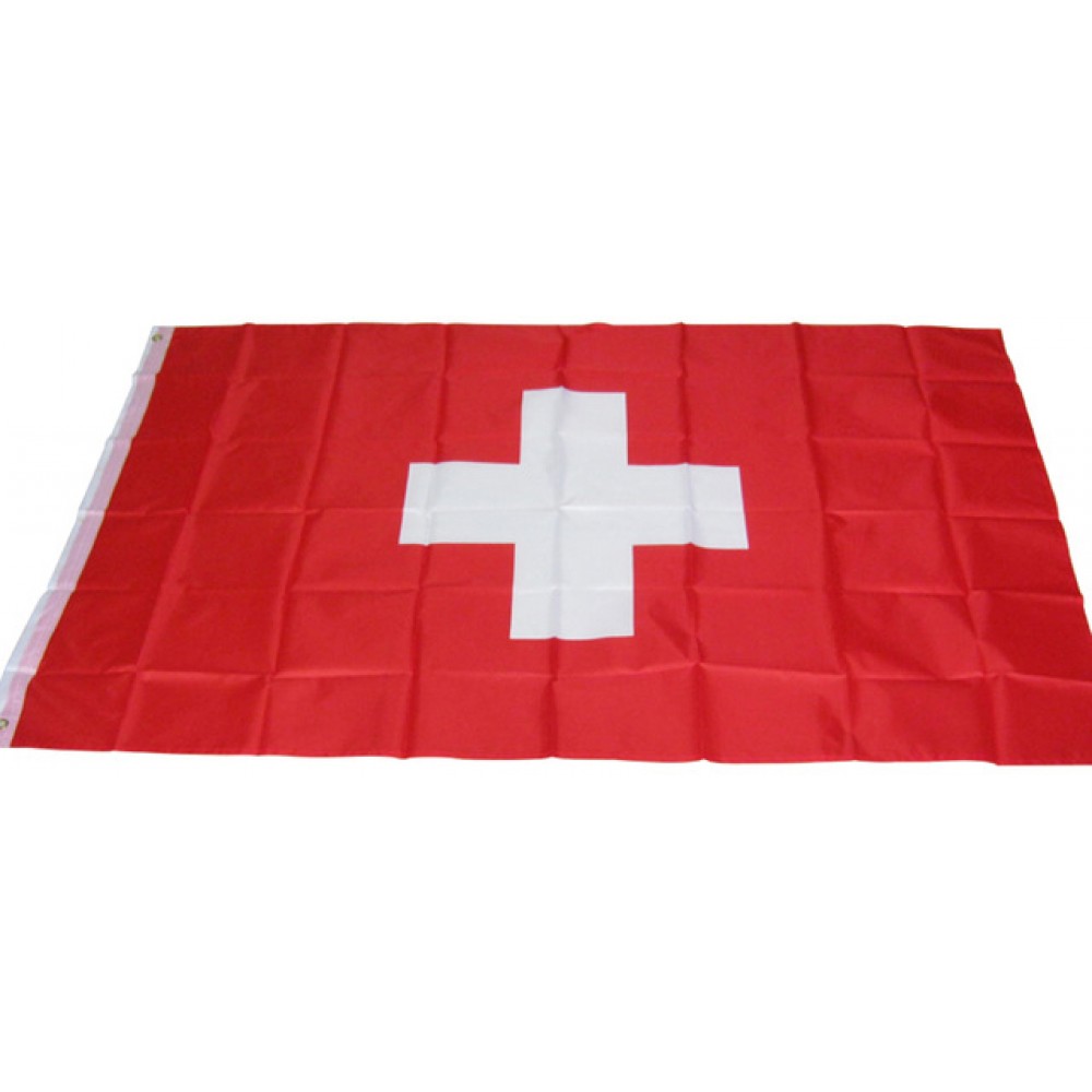 Original patriotische Supporter (Fan) Schweizer National Flagge / Fahne 150 x 90 cm