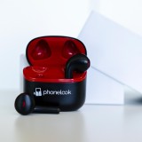 PhoneLook Pods - Kopfhörer Bluetooth 5.0 - Earpods mit integriertem Mikrofon + wireless Lade-Etui - Schwarz