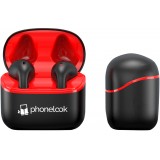 PhoneLook Pods - Kopfhörer Bluetooth 5.0 - Earpods mit integriertem Mikrofon + wireless Lade-Etui - Schwarz