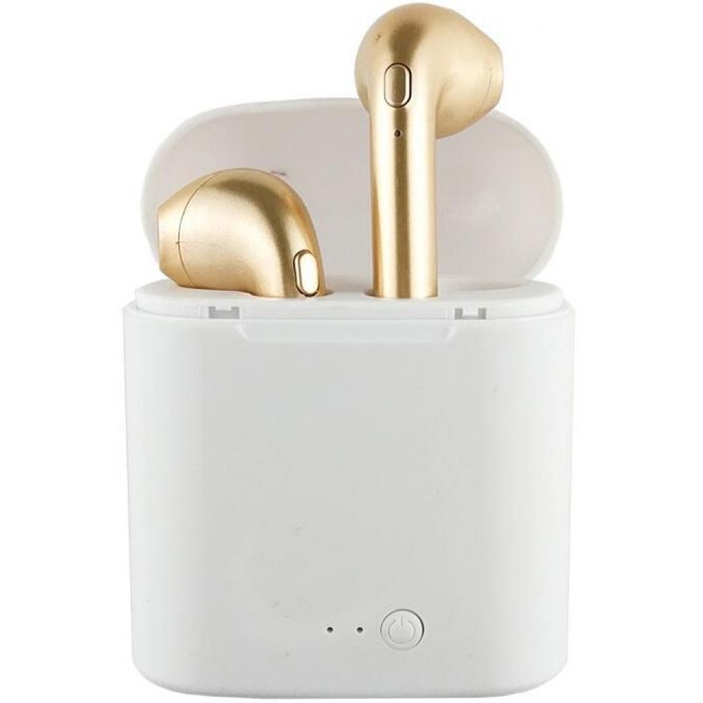 Kabellose Kopfhörer i7S TWS Bluetooth 4.2 - inkl. Verstau- und Lade Etui - Gold