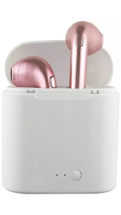 Ecouteurs sans fil i7S TWS Bluetooth 4.2 - avec étui de rangement et de chargement - Or - Rose