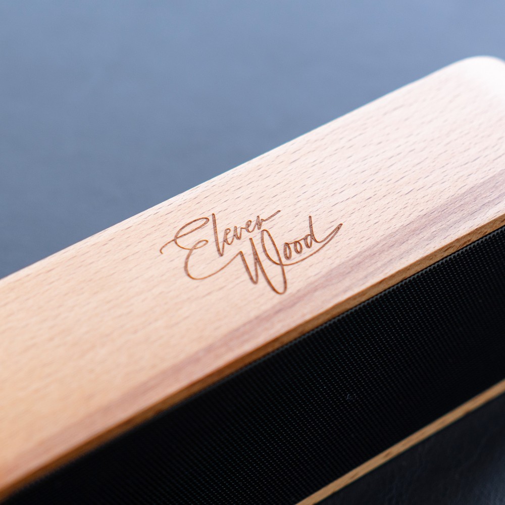 Eleven Wood Echtholz Bluetooth 4.2 Lautsprecher - Elegantes Holz Design 8W/1800mAh - Wood Cherry