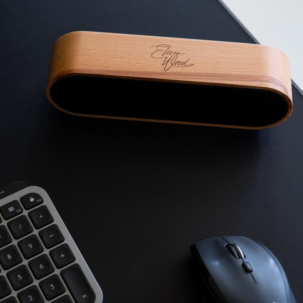 Enceinte Eleven Wood Bluetooth 4.2 en bois véritable - Design élégant en bois 8W/1800mAh - Wood Cherry