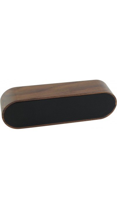 Eleven Wood Echtholz Bluetooth 4.2 Lautsprecher - Elegantes Holz Design 8W/1800mAh - Walnut