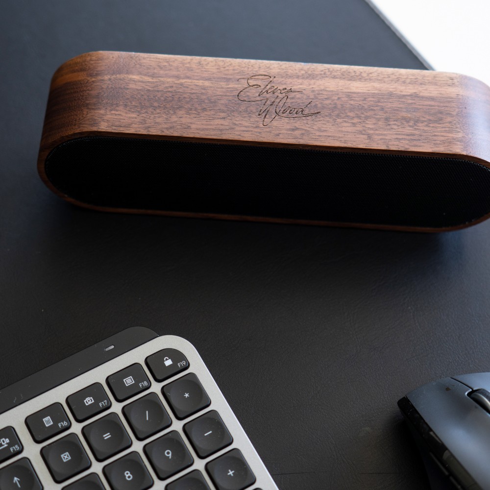 Enceinte Eleven Wood Bluetooth 4.2 en bois véritable - Design élégant en bois 8W/1800mAh - Walnut