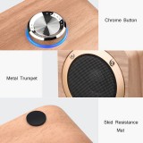 Haut-parleur sans fil Bluetooth 4.2 en design wood-look 5W 1+1 Stereo Sound