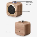 Haut-parleur sans fil Bluetooth 4.2 en design wood-look 5W 1+1 Stereo Sound