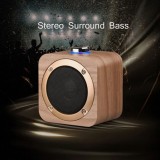 Haut-parleur sans fil Bluetooth 4.2 en design wood-look 5W 1+1 Stereo Sound