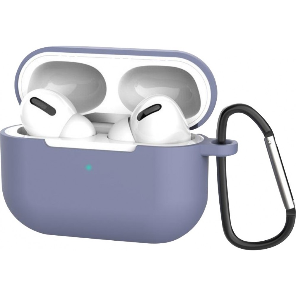 AirPods 3 - Silikonhülle mit Karabiner - Grau blau