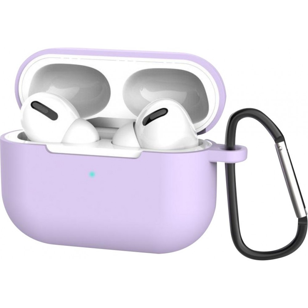 AirPods Pro - Silikonhülle mit Karabiner - Hell- Violett