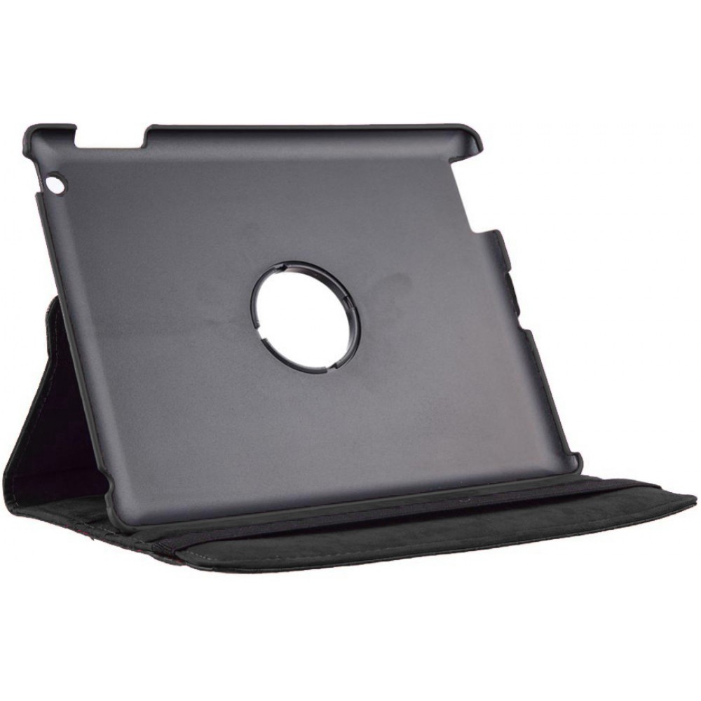 Hülle iPad 9.7" / Air / Air 2 - Premium Kroko Flip 360 - Schwarz