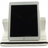 Etui cuir iPad 9.7"- Premium Flip 360 - Blanc