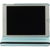 Etui cuir iPad 9.7"- Premium Flip 360 - Bleu clair
