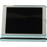 Etui cuir iPad 9.7"- Premium Flip 360 - Bleu clair