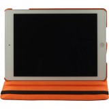 Etui cuir iPad 9.7" - Premium Flip 360 - Orange