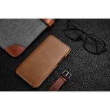 Etui cuir iPhone 11 Pro - ICARER avec rabat brun clair