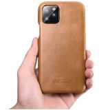 Etui cuir iPhone 11 Pro - ICARER avec rabat brun clair