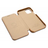 Etui cuir iPhone 11 Pro - ICARER avec rabat brun clair