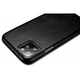 Etui cuir iPhone 11 Pro - ICARER avec rabat - Noir