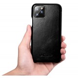 Etui cuir iPhone 11 Pro Max - ICARER avec rabat - Noir