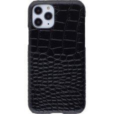 Etui cuir iPhone 11 Pro Max - Luxury Crocodile - Noir