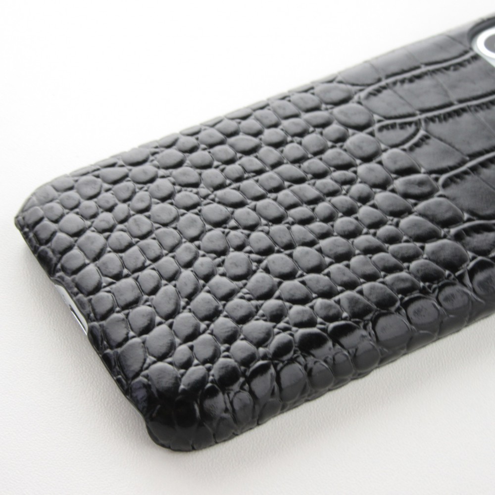 Etui cuir iPhone 11 Pro - Luxury Crocodile - Noir
