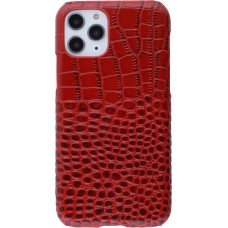 Etui cuir iPhone 11 Pro - Luxury Crocodile - Rouge
