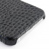 Etui cuir iPhone 12 Pro Max - Luxury Crocodile - Noir