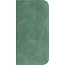 iPhone 13 Leder Tasche - Flip Wallet vintage mit Magnetverschluss und Kartenhalter - Dunkelgrün