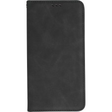 iPhone 13 Pro Max Leder Tasche - Flip Wallet vintage mit Magnetverschluss und Kartenhalter - Schwarz