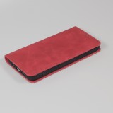 Leder Tasche Case iPhone 13 Pro Max - Flip Wallet vintage mit Magnetverschluss und Kartenhalter - Rot
