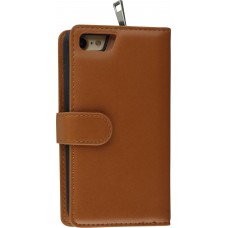 Etui cuir iPhone 7 / 8 / SE (2020, 2022) - Flip Money - Brun