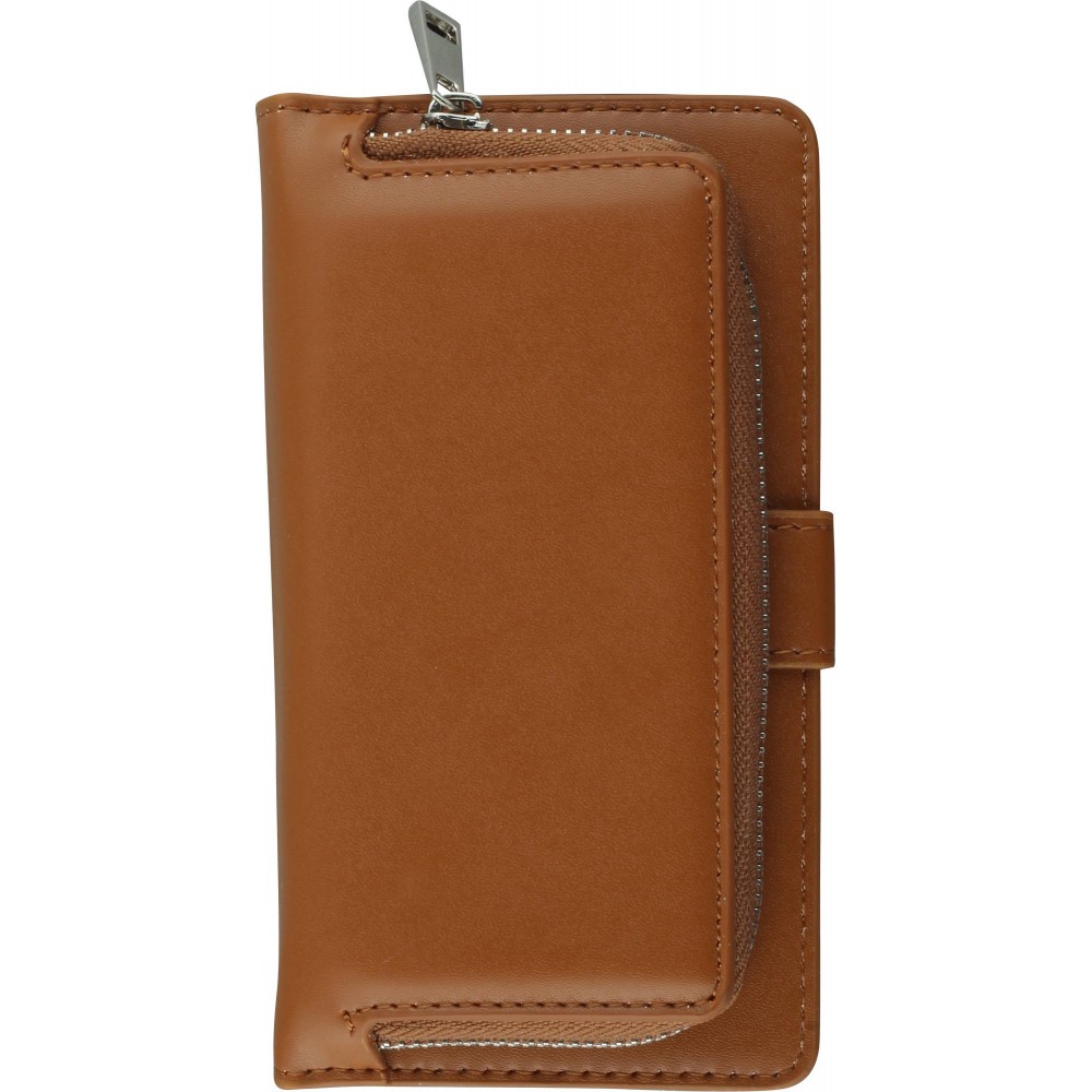 Etui cuir iPhone 7 / 8 / SE (2020, 2022) - Flip Money - Brun