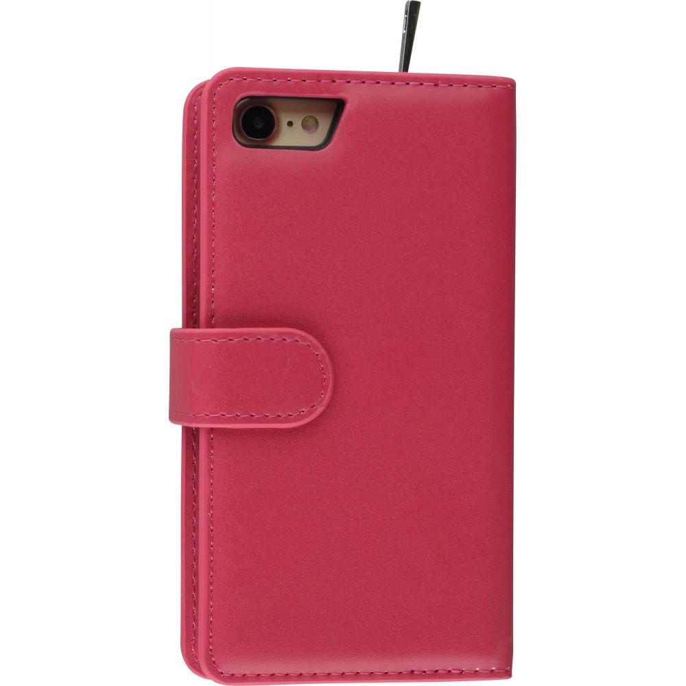 Etui cuir iPhone 7 / 8 / SE (2020, 2022) - Flip Money - Rose foncé