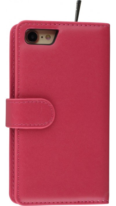 Etui cuir iPhone 7 / 8 / SE (2020, 2022) - Flip Money - Rose foncé