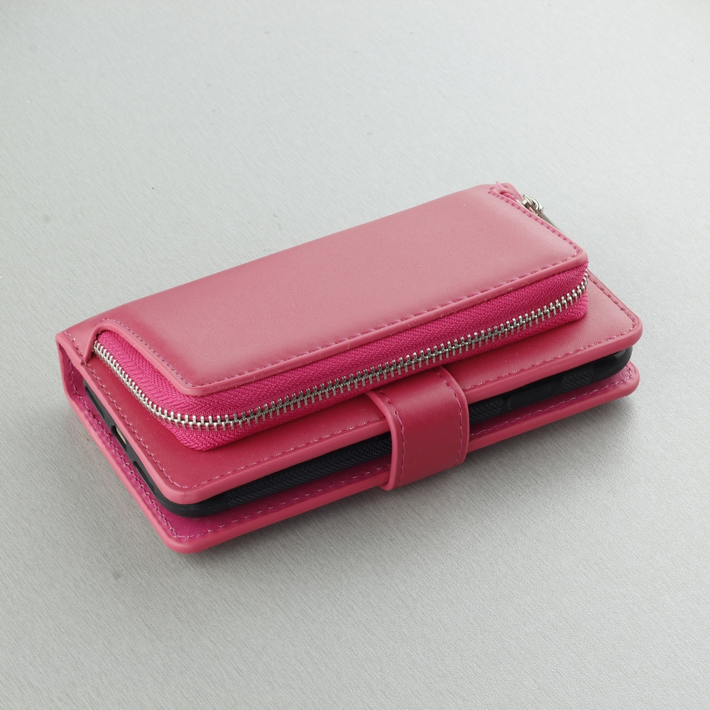 Etui cuir iPhone 7 / 8 / SE (2020, 2022) - Flip Money - Rose foncé